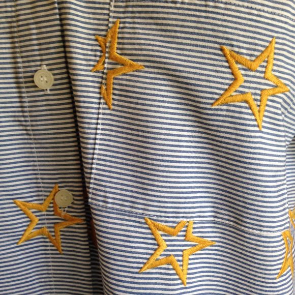 MADEWELL - Star Embroidered Stripe Shirt - Excellent Condition - Picture 5 of 7